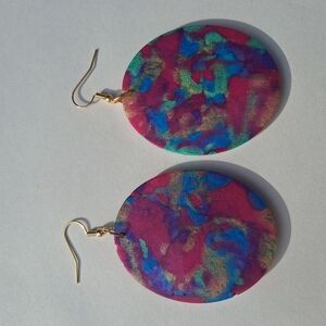 Hand Crafted Multicolor Abstract Earrings